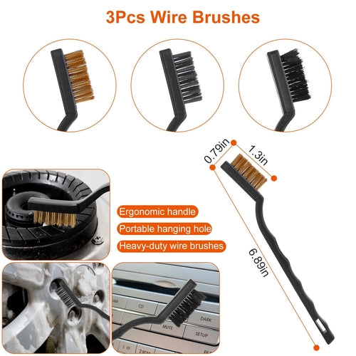 26Pcs Car Detailing Brush Kit Exterior Interior Car Cleaning Set Drill